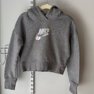 Nike Metallic Logo Gray Hoodie